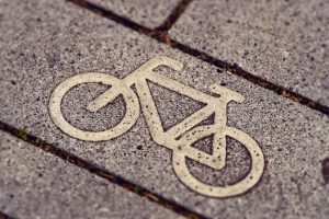 An image of the icon in a cycle lane